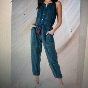 THML TASSEL HALTER JUMPSUIT.